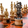 Шахматы деревянные с фигурами из цинкового сплава "Полтава" 50х30 см, фотография 4. Интернет-магазин ЛАВКА ПОДАРКОВ